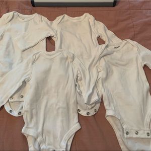 Plain white onesies, 3 month